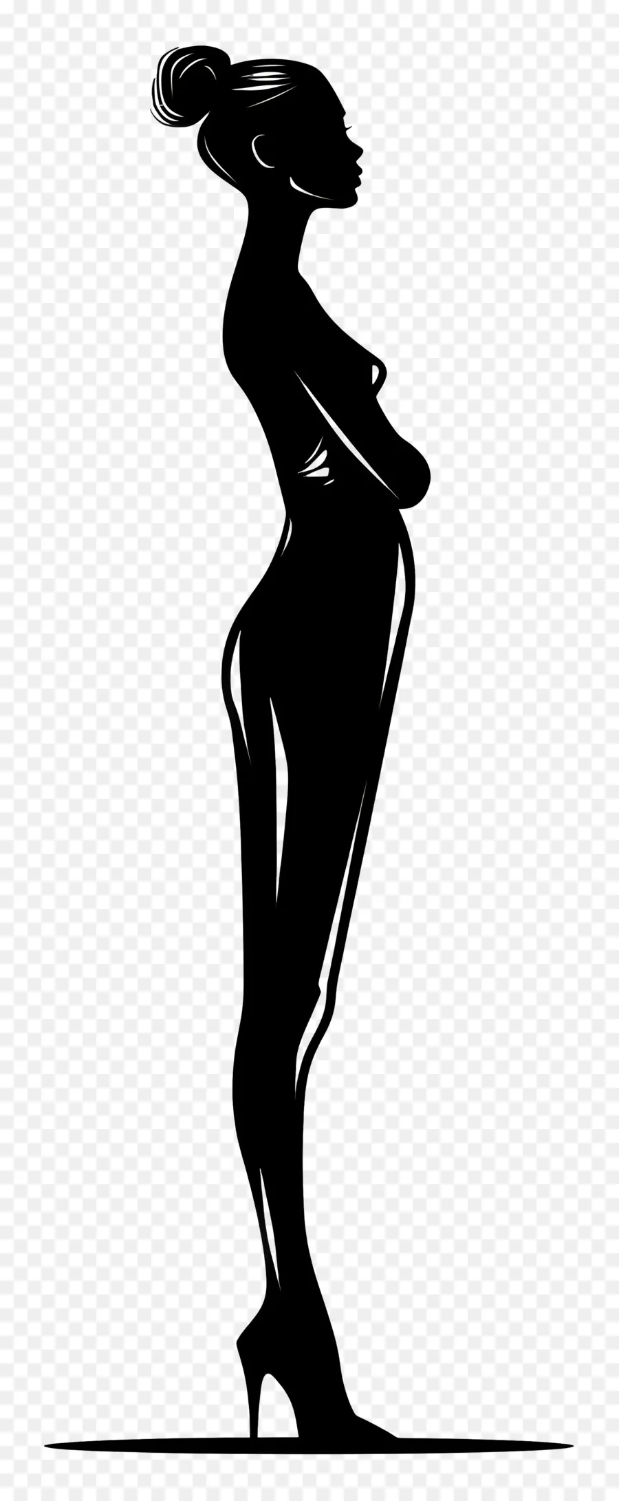 Silhouette De Femme Debout，Silhouette De Femme PNG