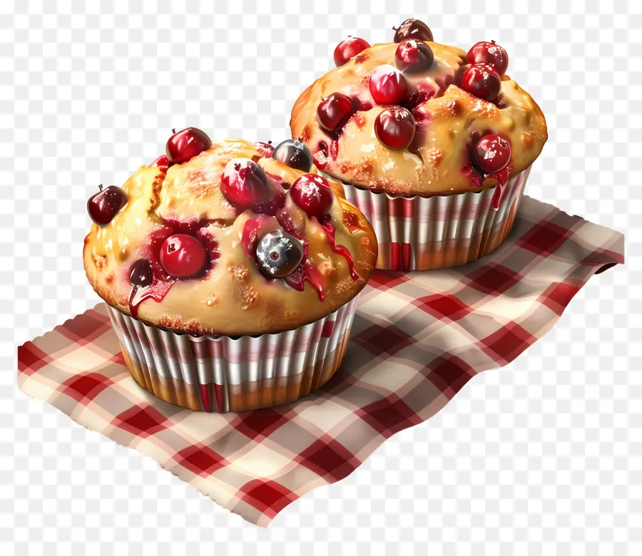 Muffins Aux Canneberges，Muffins Aux Framboises PNG