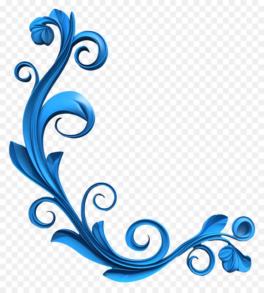 Bleu，Conception Florale PNG