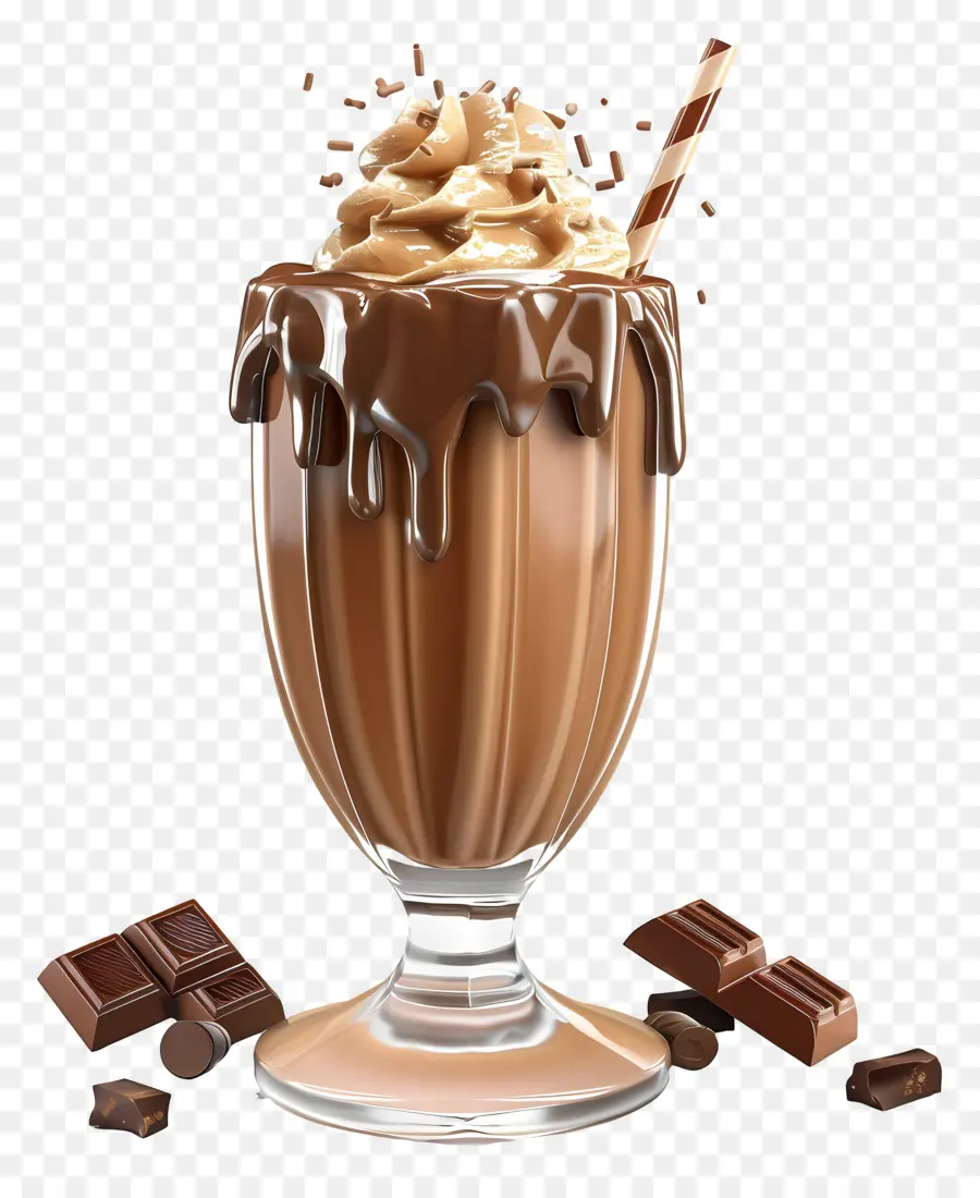 Milk Shake Au Chocolat，Dessert PNG