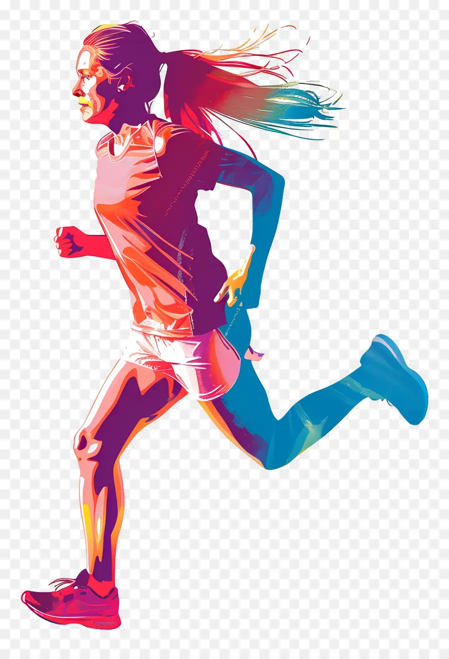 Femme Qui Fait Du Jogging，Coureur Coloré PNG