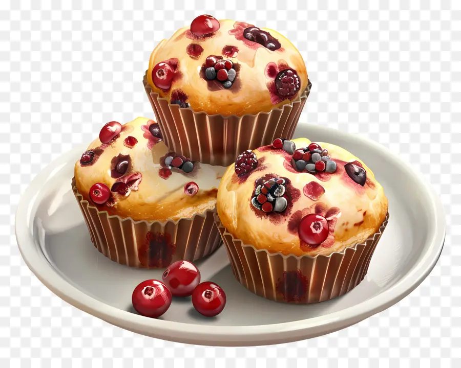 Muffins Aux Canneberges，Petits Gâteaux PNG