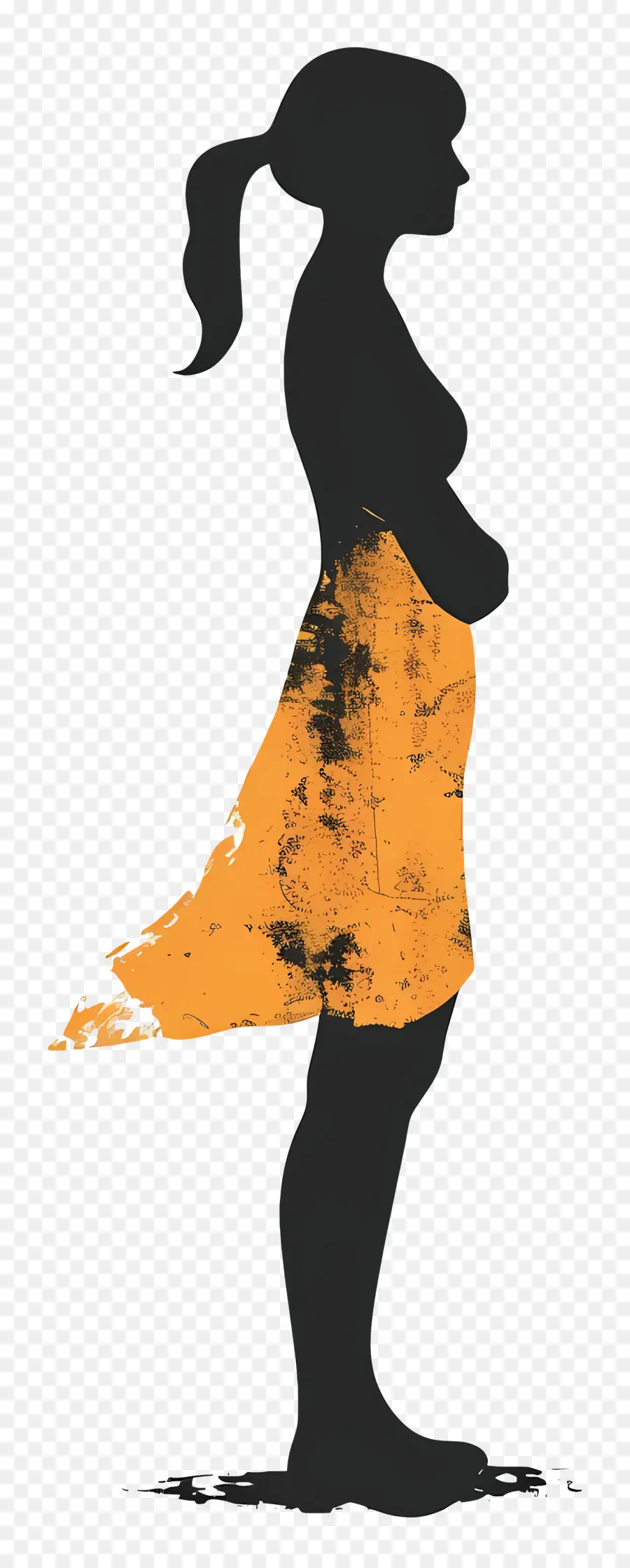 Silhouette De Femme Debout，Femme Silhouette PNG