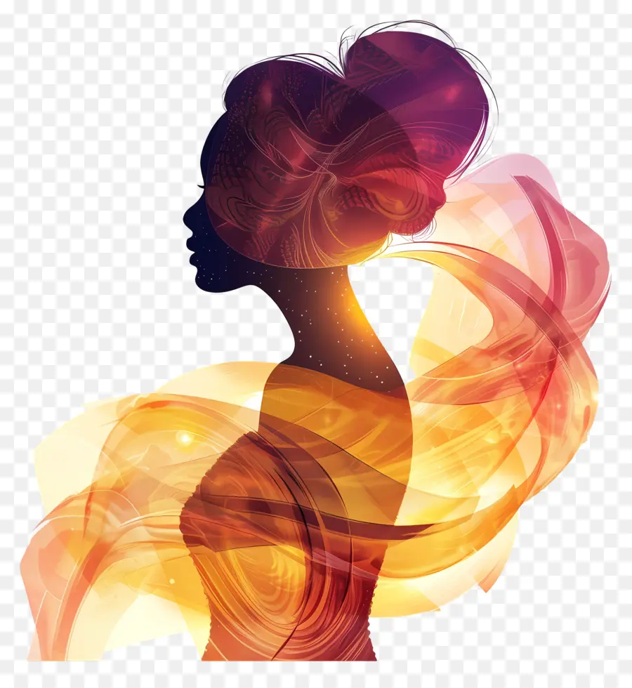 Silhouette De Femme élégante，Silhouette PNG