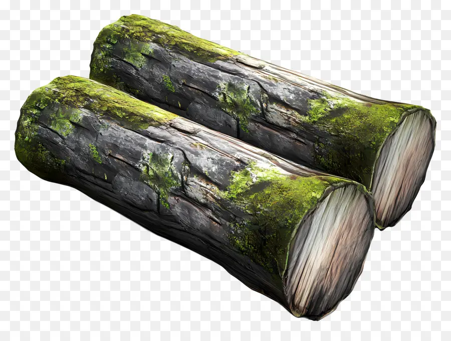 Bûches Moussues，Bûches De Bois PNG