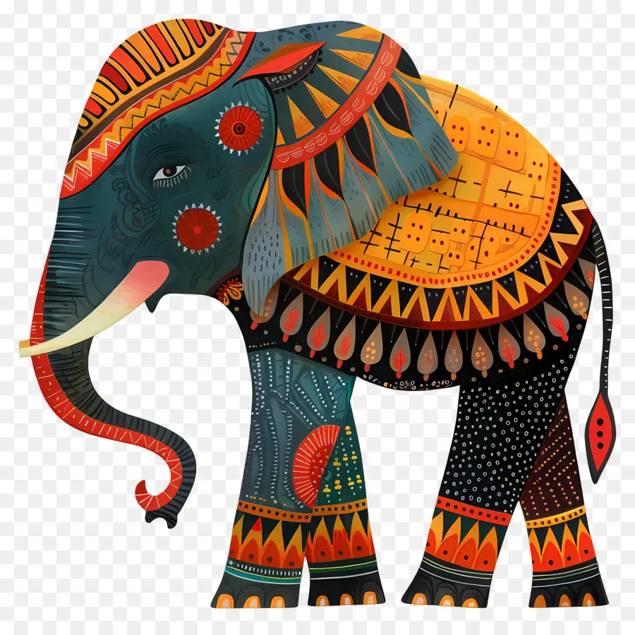 Éléphant Indien，Éléphant Décoratif PNG