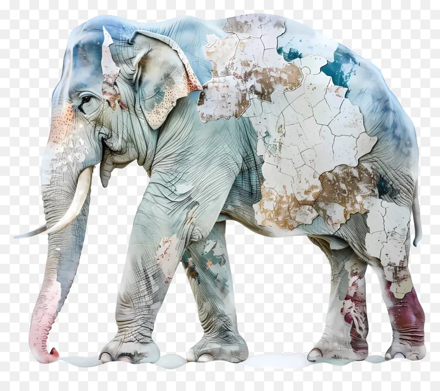 Éléphant Indien，Éléphant Avec Carte PNG