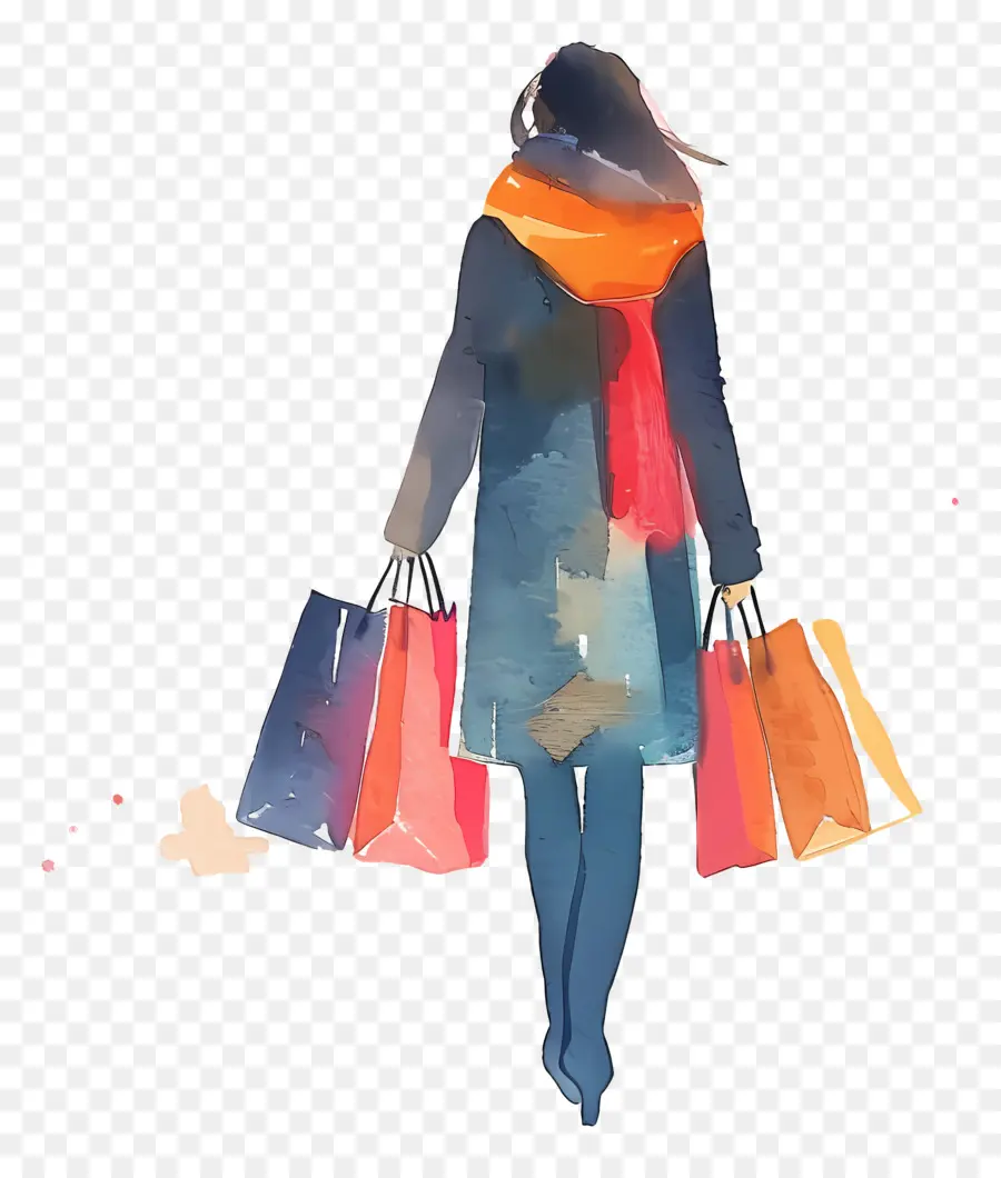 Femme Achats，Femme Shopping PNG