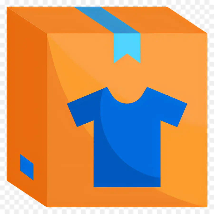 Boîte à Vêtements，Boîte Orange Avec Chemise Bleue PNG