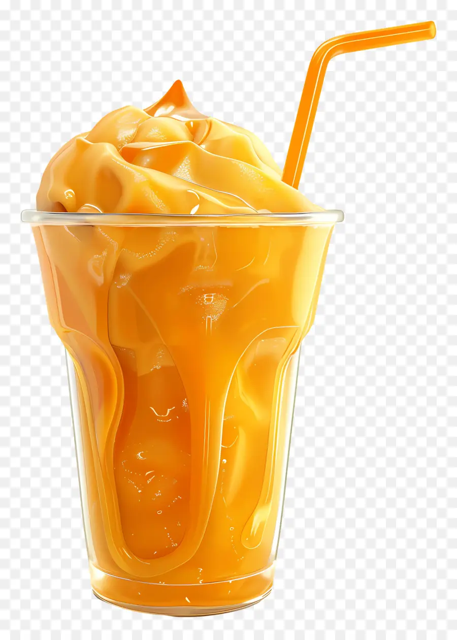 Thé Thaï，Smoothie à La Mangue PNG