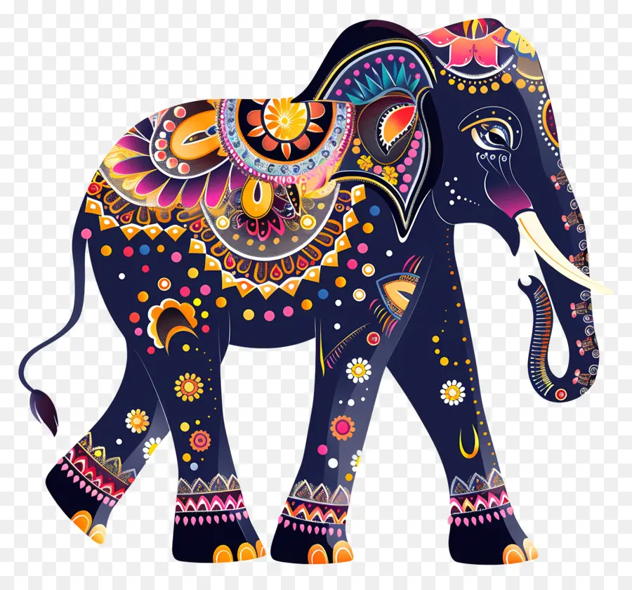 Éléphant Indien，Éléphant Décoratif PNG