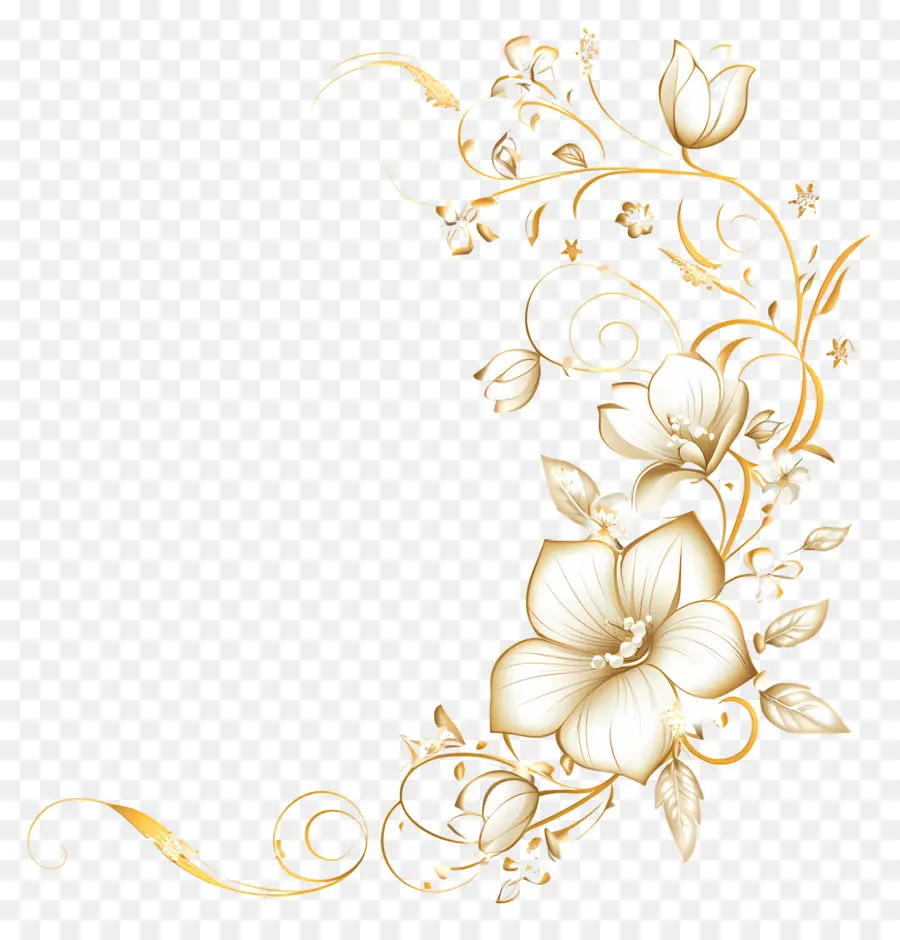 Coin Mariage，Fleurs Oranges PNG