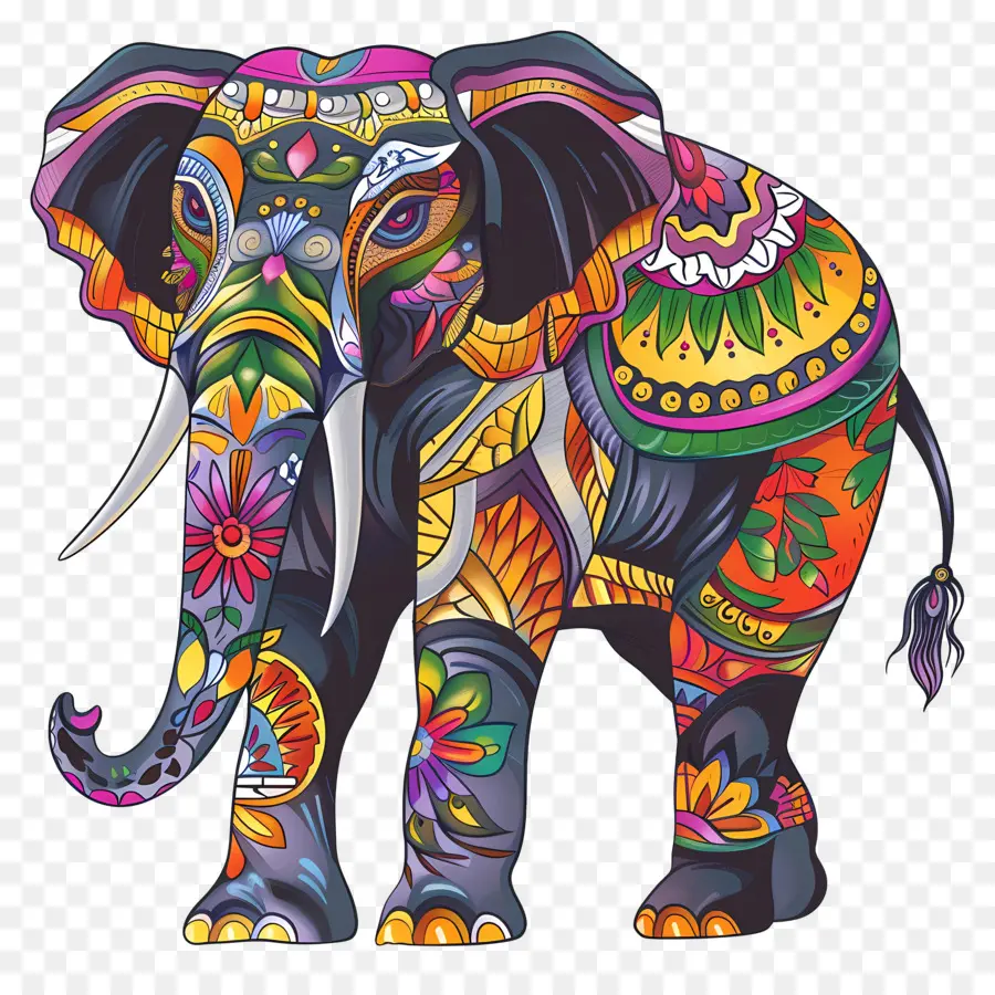 Éléphant Indien，Éléphant Décoratif PNG