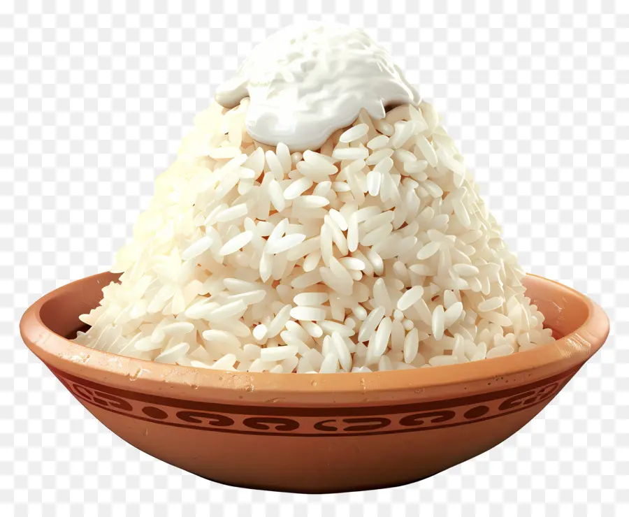 Plat De Riz，Riz Cuit à La Vapeur PNG