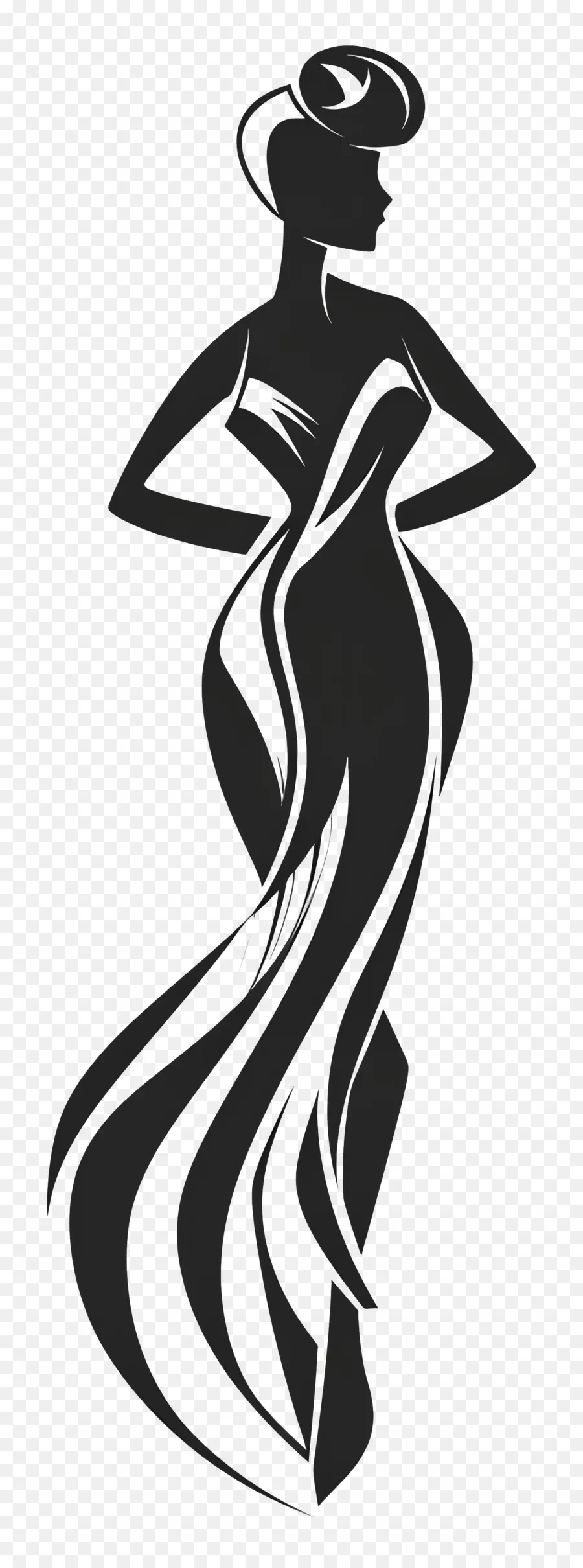 Silhouette De Femme élégante，Femme élégante PNG