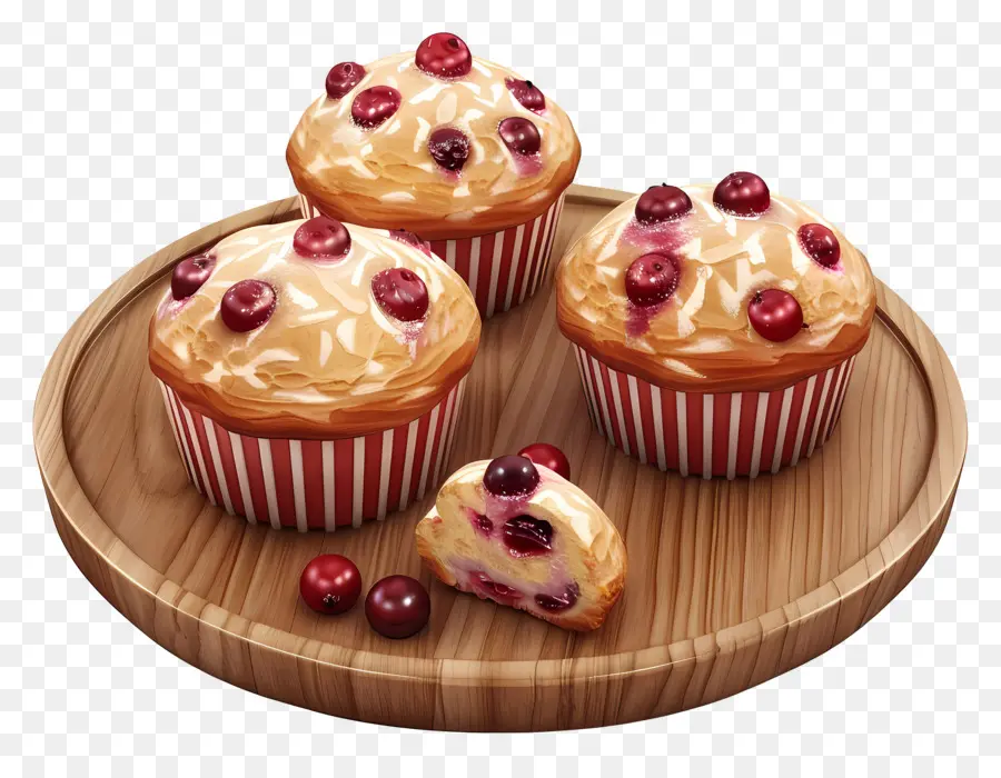 Muffins Aux Canneberges，Petits Gâteaux PNG