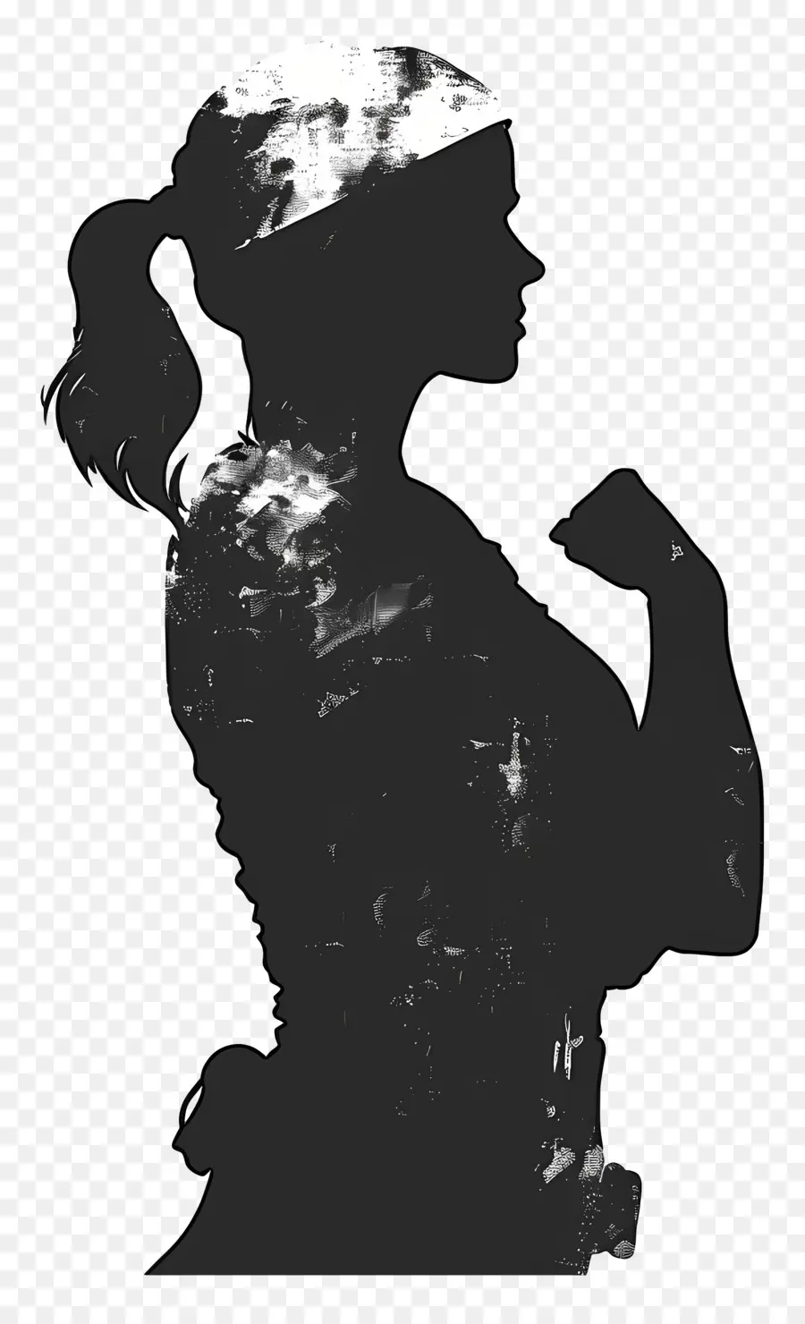 Silhouette De Femme Forte，Silhouette D'une Femme PNG