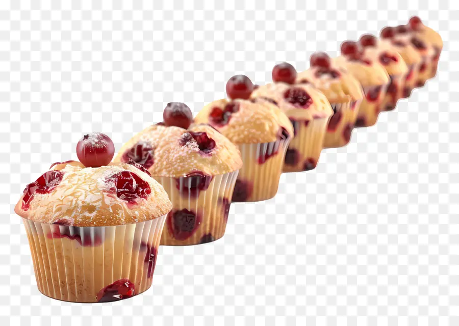 Muffins Aux Canneberges，Muffins Aux Cerises PNG