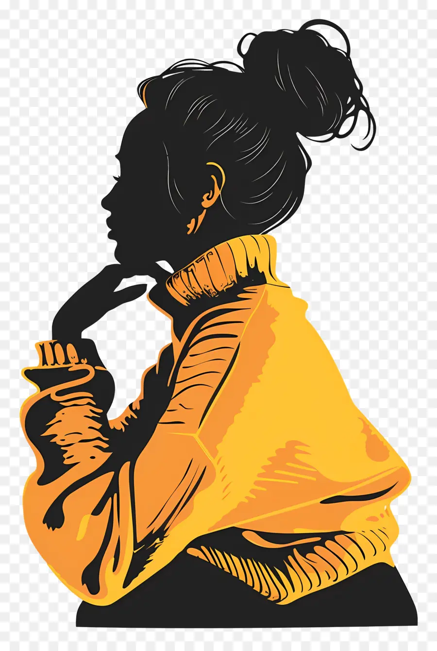 Silhouette Féminine，Silhouette De Femme PNG