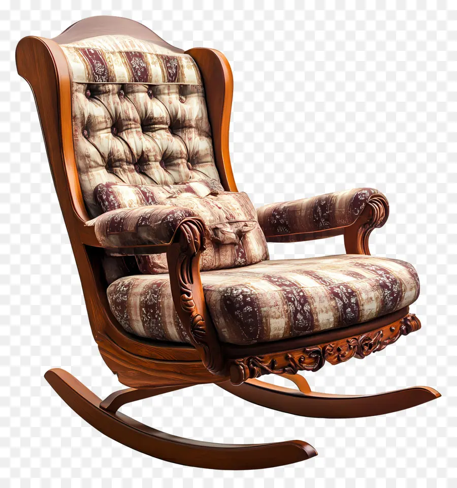 Fauteuil à Bascule，En Bois PNG