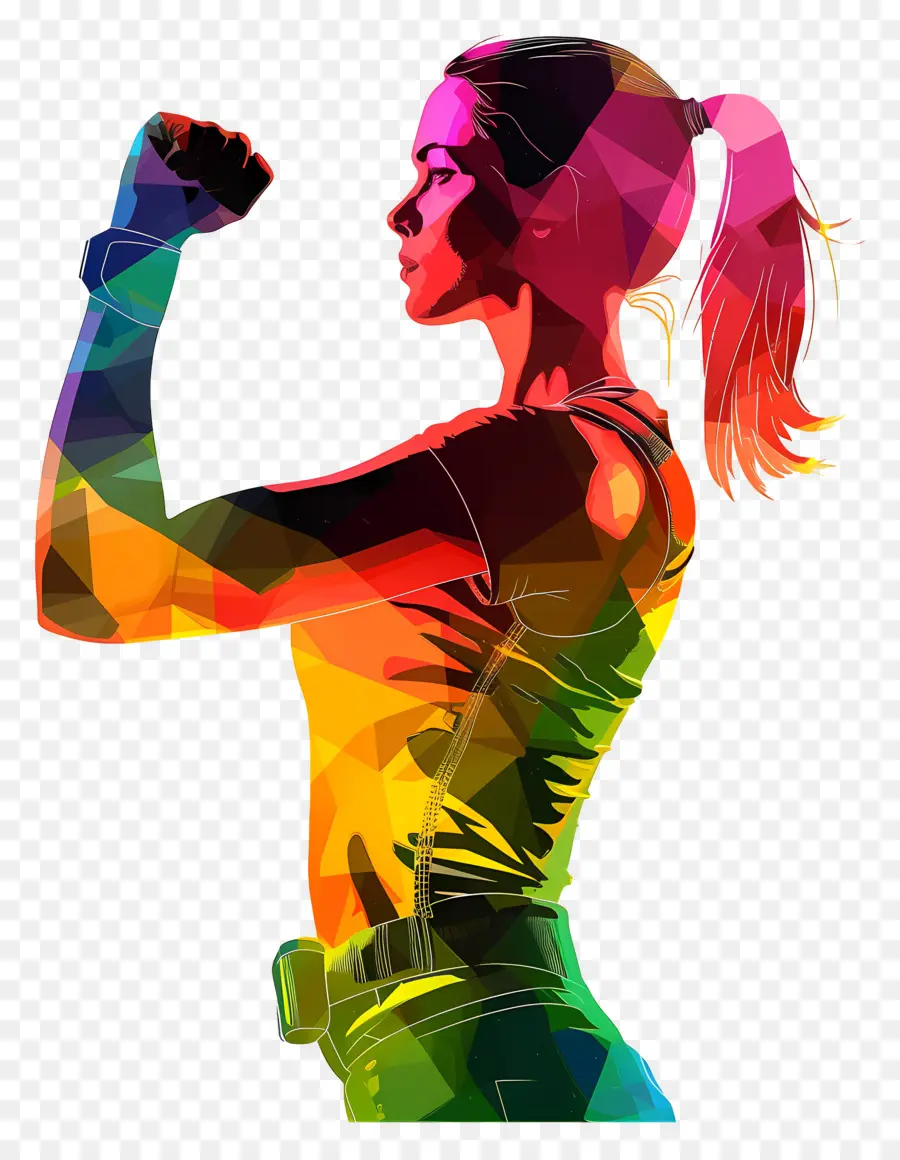 Silhouette De Femme Forte，Femme Forte PNG