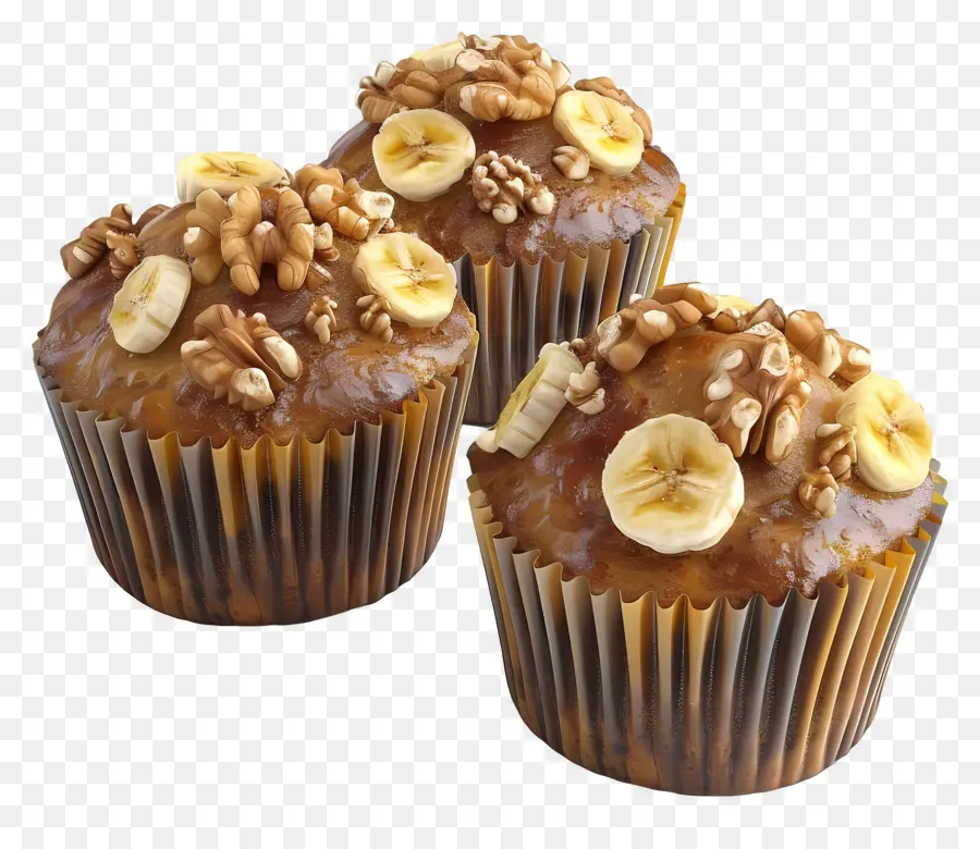 Muffins Aux Bananes Et Aux Noix，Muffins PNG