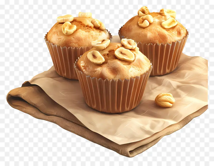 Muffins Aux Bananes Et Aux Noix，Muffins PNG