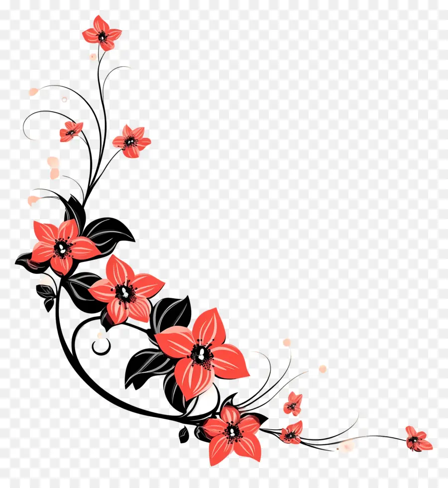 Coin Fleuri，Conception Florale PNG