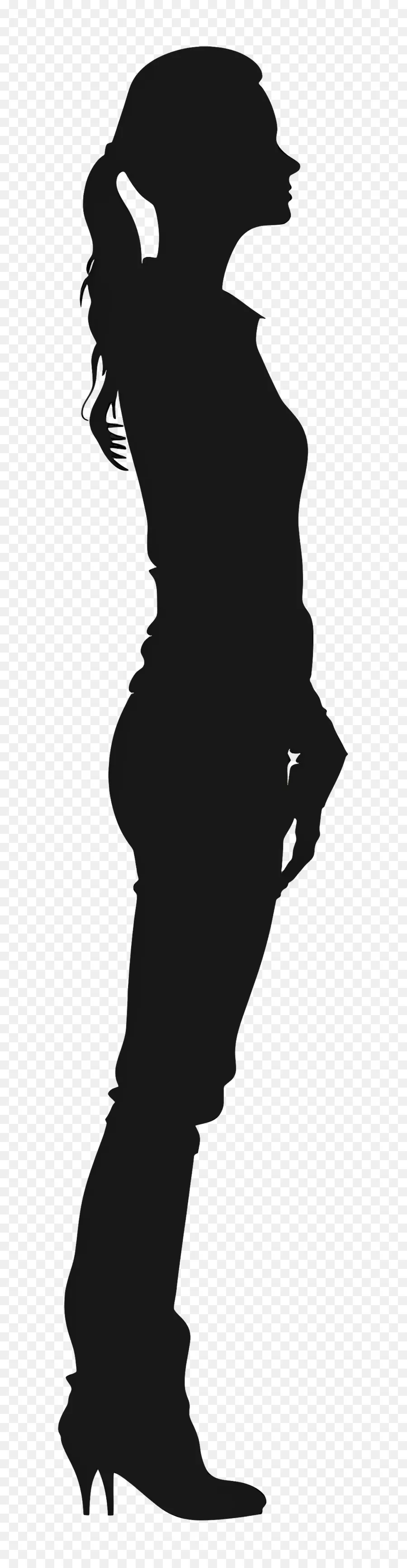 Silhouette De Femme Debout，Silhouette De Femme PNG