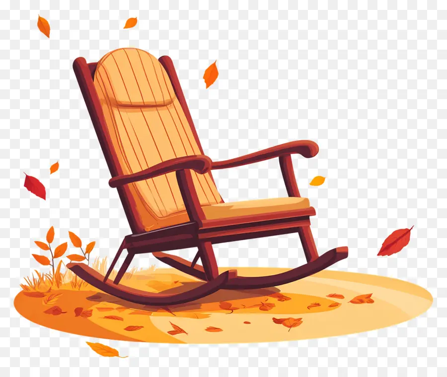 Fauteuil à Bascule，En Bois PNG