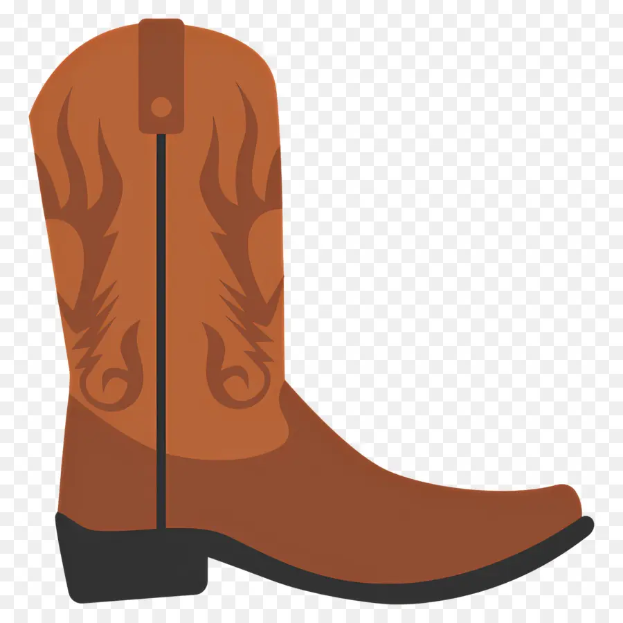 Bottes De Cowboy，Botte Marron PNG