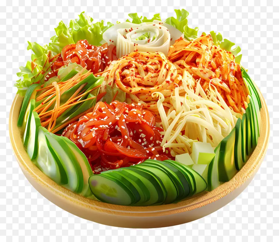 Salade De Kimchi Coréenne，Salade Colorée PNG