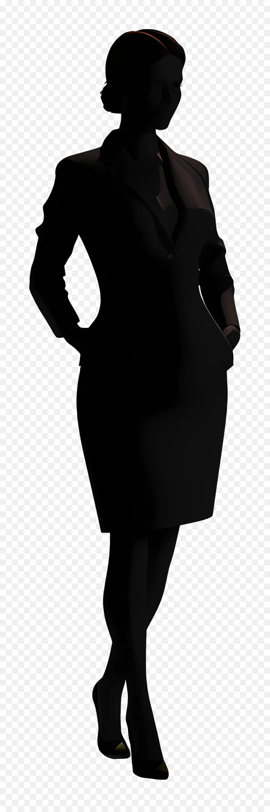 Silhouette De Femme Debout，Silhouette D'une Femme PNG