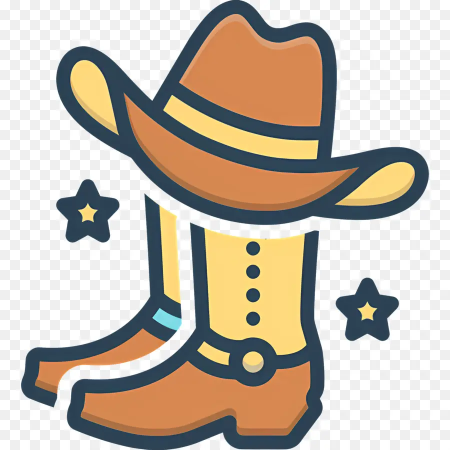 Bottes De Cowboy，Chapeau Et Bottes De Cowboy PNG