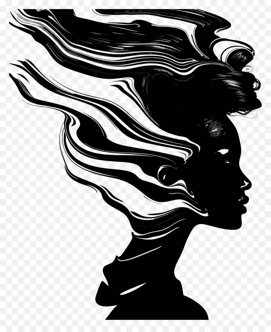 Silhouette De Femme élégante，Silhouette De Femme PNG