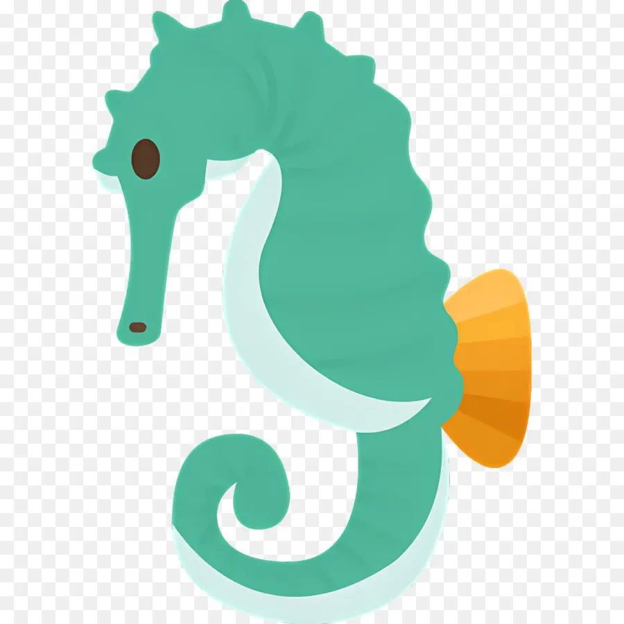 Hippocampe，Vert PNG