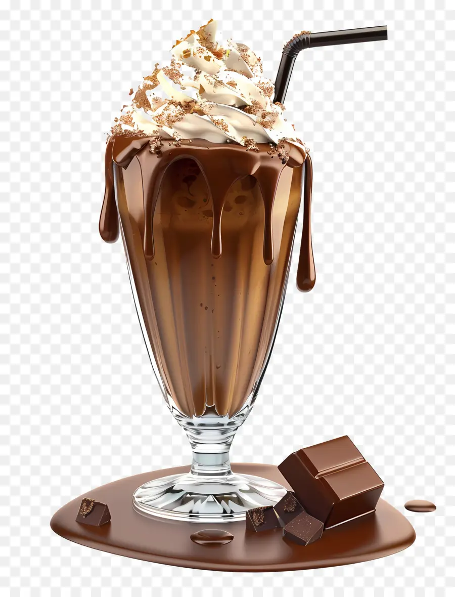 Milk Shake Au Chocolat，Dessert PNG