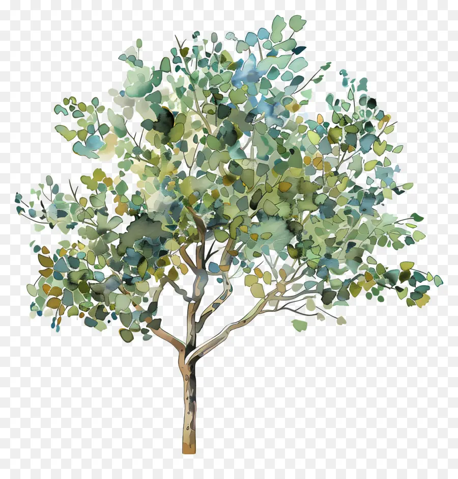 Arbre Aquarelle，Arbre PNG