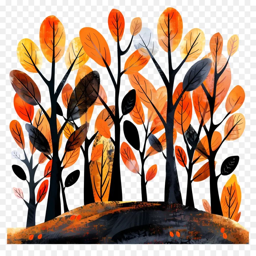 Forêt D'automne，Arbres D'automne PNG