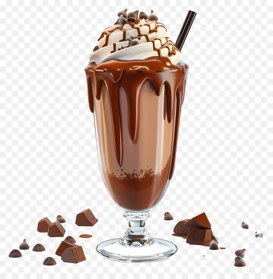 Milk Shake Au Chocolat，Dessert PNG