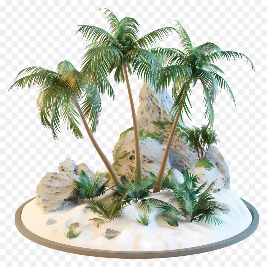 Paysage De Palmiers，Palmiers PNG