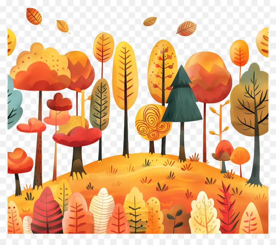 Forêt D'automne，Arbres D'automne PNG