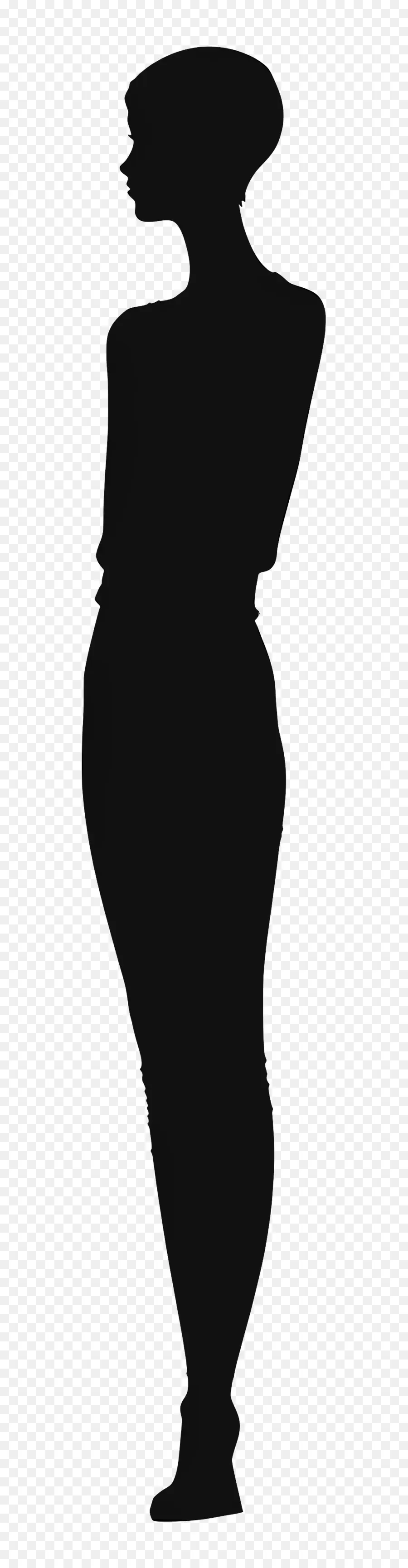 Silhouette De Femme Debout，Silhouette PNG