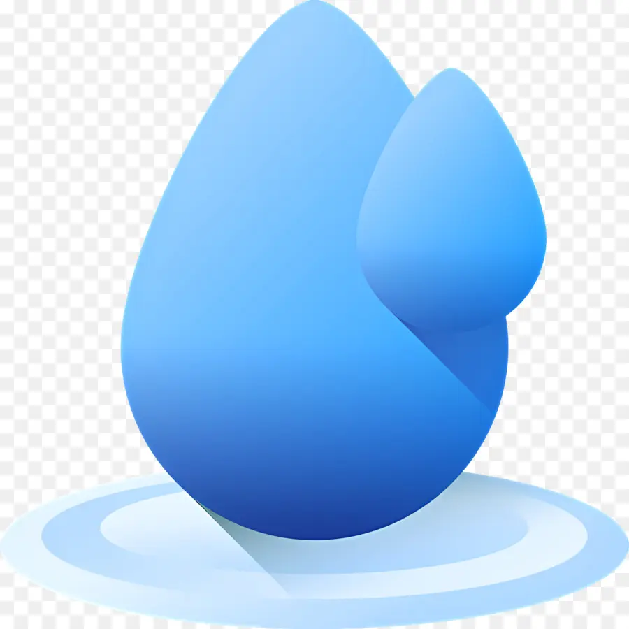 Goutte D'eau，Bleu PNG