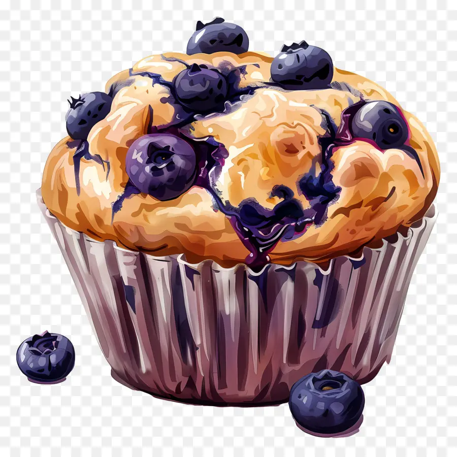 Muffin Aux Bleuets，Myrtille PNG