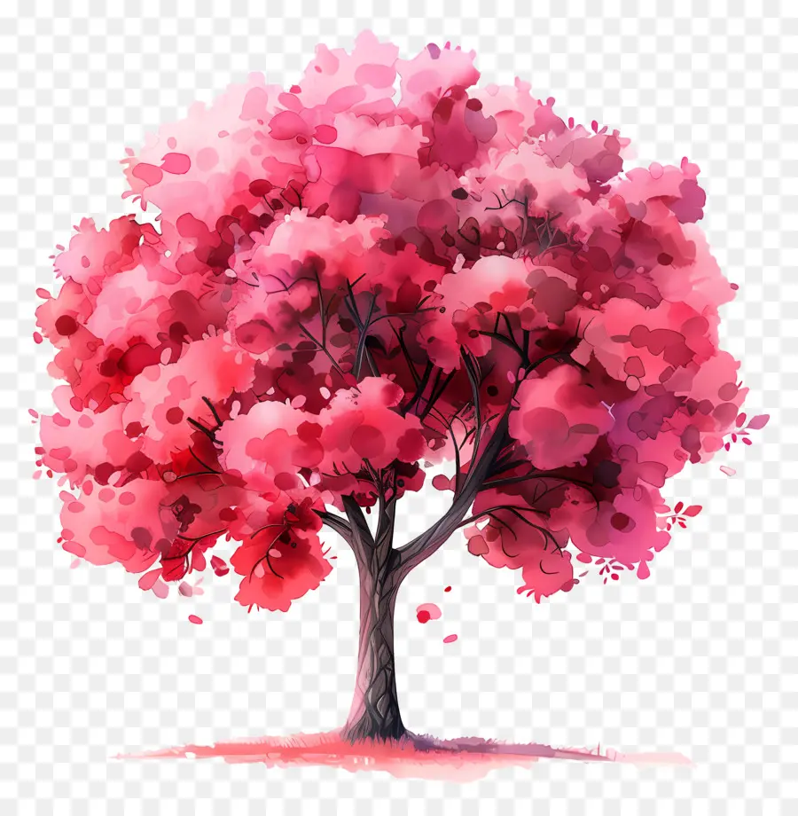 Arbre Aquarelle，Arbre Rose PNG