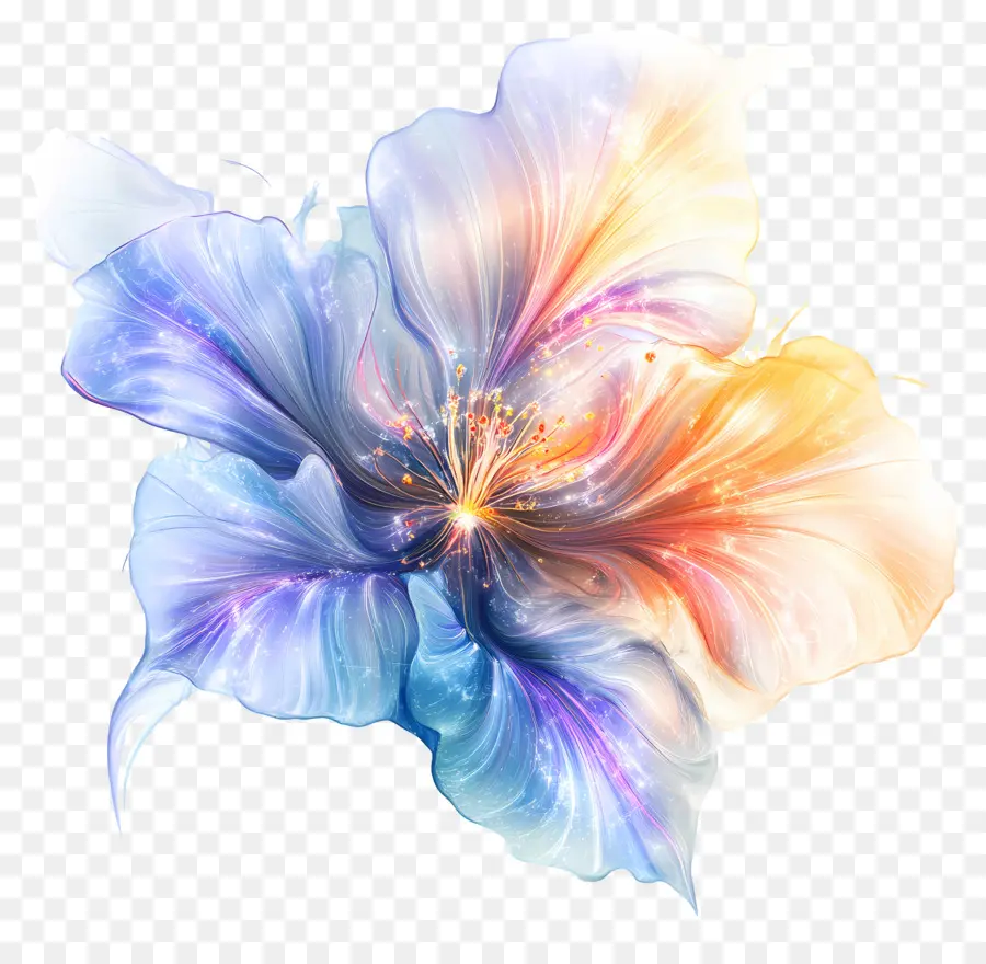 Bonjour，Fleur Bleue PNG