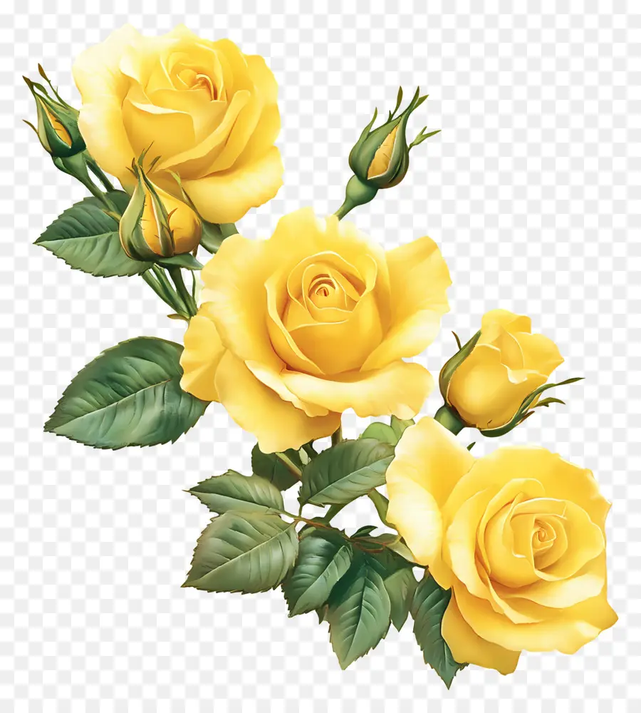 Rose，Rose Jaune PNG