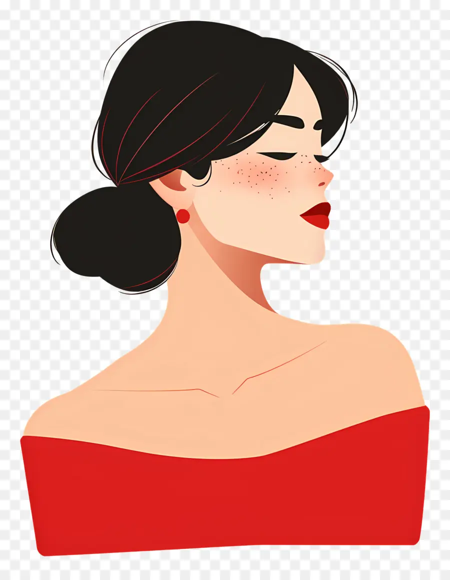 Femme En Rouge，Femme En Robe Rouge PNG