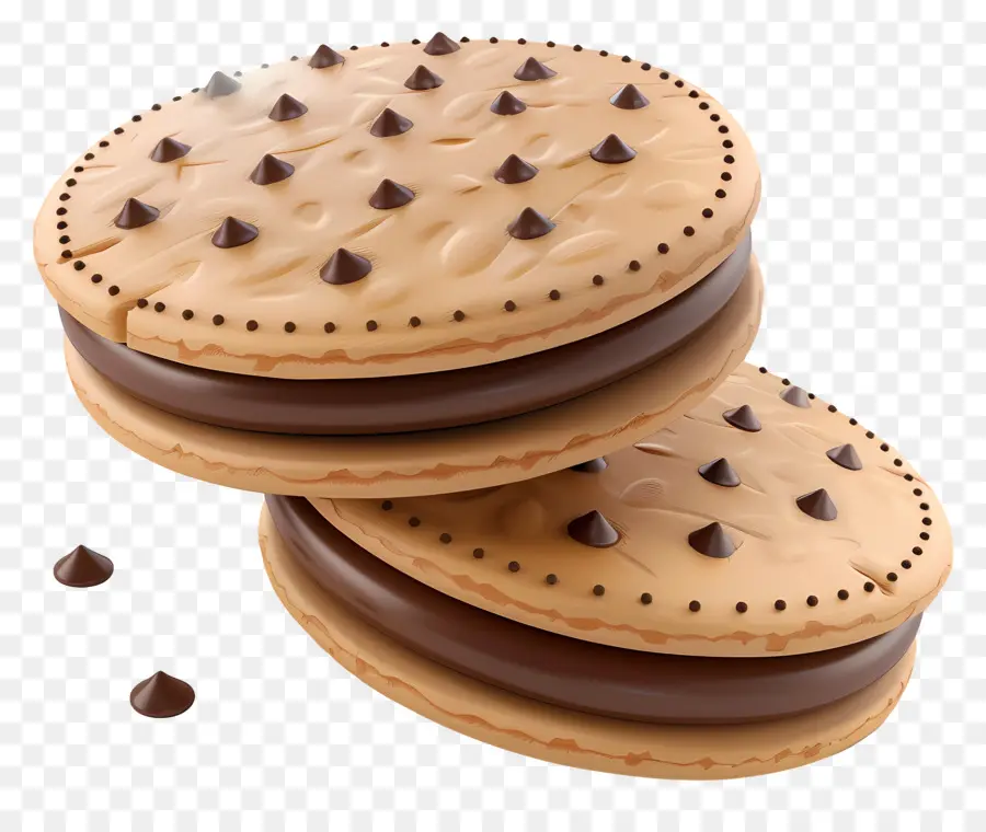 Biscuits Nappés Chocolat Noir，Dessert PNG